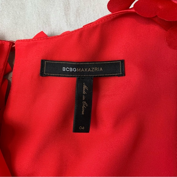 BCBG MAXAZRIA red heart dress size 4 - Picture 6 of 7